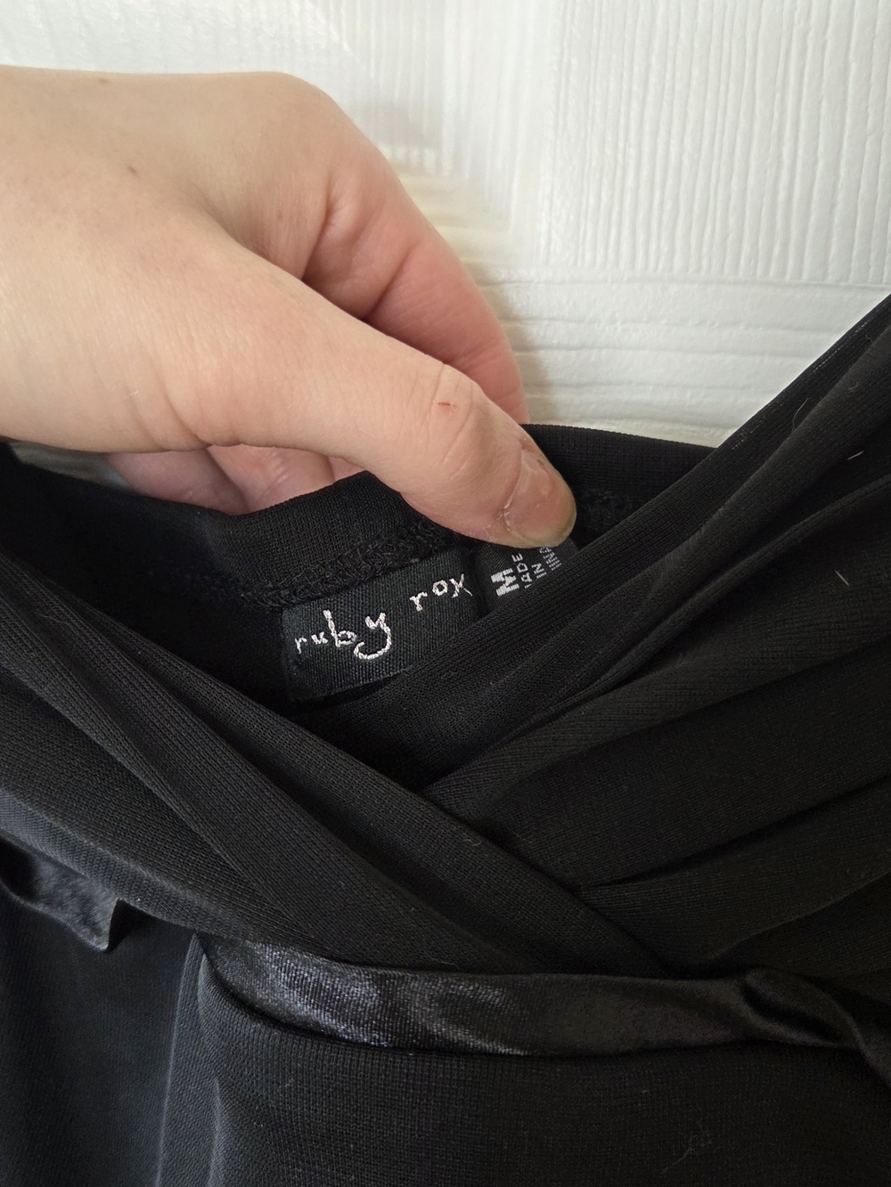 Ruby Rox Black High-Low V-Neck Evening Dress - Picture 2 of 6